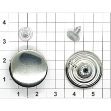 Гудзик для джинсів 20мм гладкий (Нікель) 50 шт