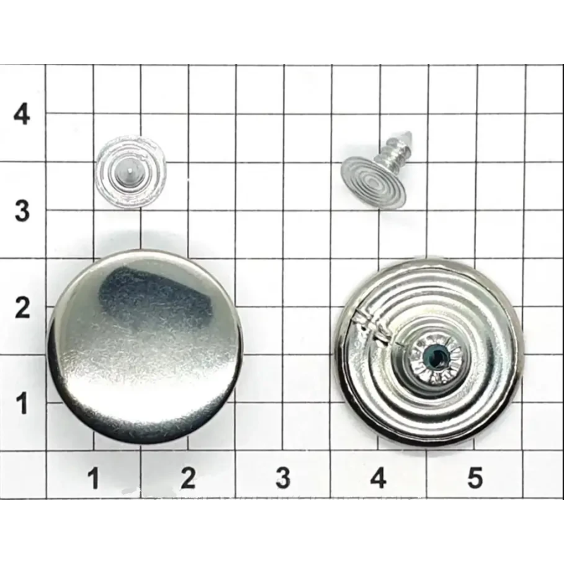 Гудзик для джинсів 20мм гладкий (Нікель) 50 шт