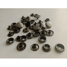 Кнопка Київська (Каппа) 15 мм Темний Нікель, 50 шт