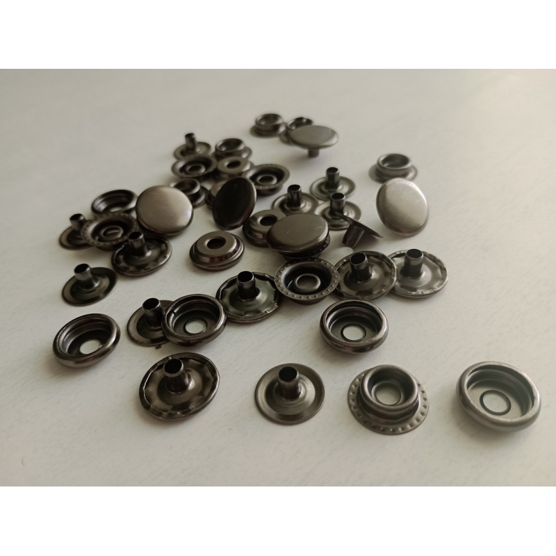 Кнопка Київська (Каппа) 15 мм Темний Нікель, 50 шт