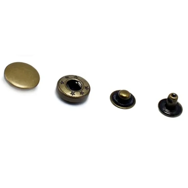 Кнопка ALFA 13,5 мм Антик 50 шт.