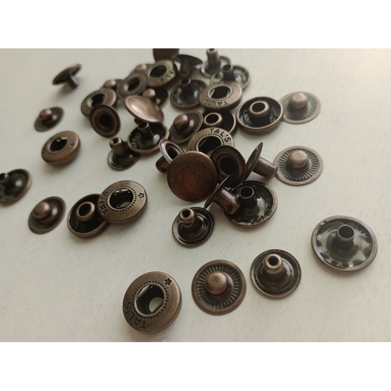 Кнопка ALFA 15 мм Антик 50 шт.