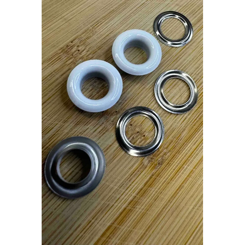 Люверс №5_ 8мм Нержавіючий Білий (101) 50 шт