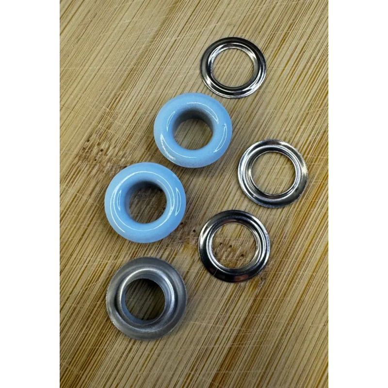 Люверс 8мм Нержавіючий Блакитний (185) 50 шт