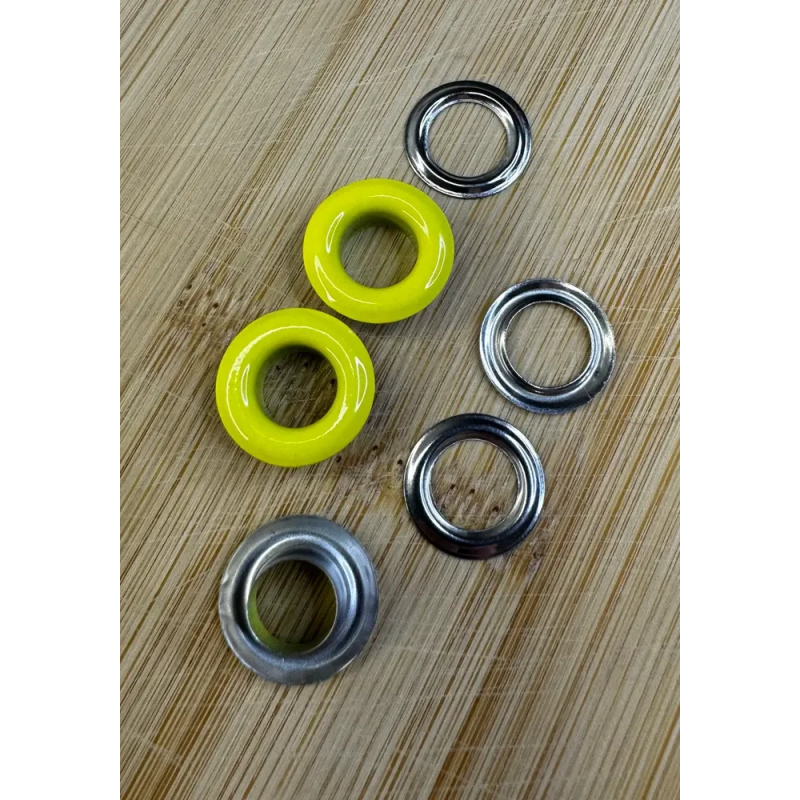 Люверс 8мм Нержавіючий Жовтий (110) 50 шт