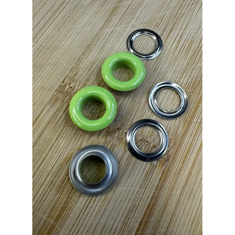 Люверс 8мм Нержавіючий Салатовий (232) 50 шт