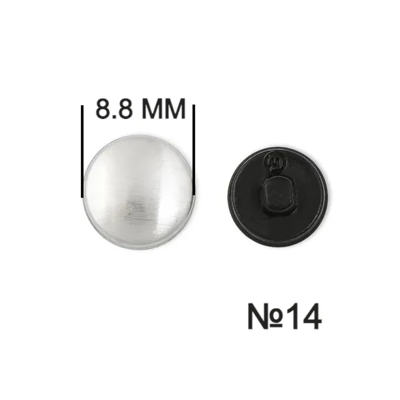 Гудзик для обтягування (пластиковий) №14 (8.8мм) Чорний 100 шт