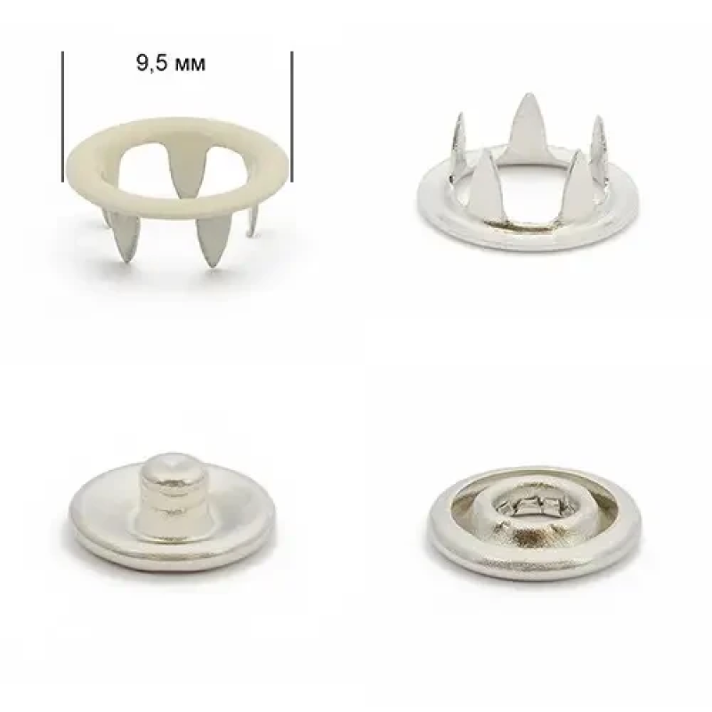 Кнопка BABY трикотажна 9,5 мм Світло Бежевий (306), 50 шт Кнопка BABY трикотажна 9,5 мм Світло Бежевий (306), 50 шт