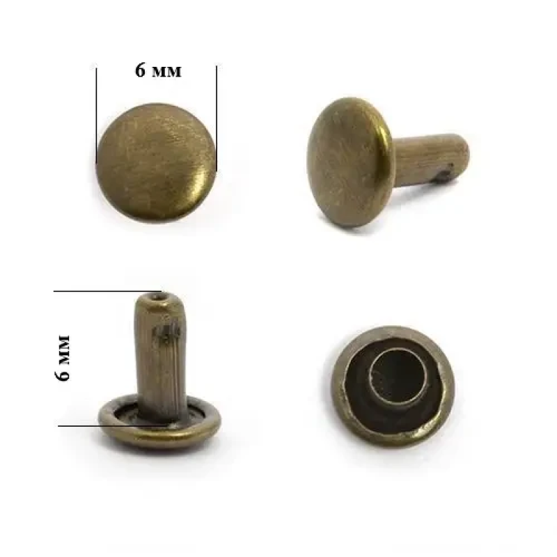 Хольнітен 6 мм двосторонній Антик, 100 шт