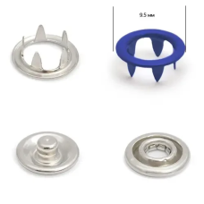 Кнопка BABY трикотажна 9,5 мм Т,Синій (340), 50 шт