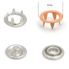 Кнопка BABY трикотажна 9,5 мм Персик (155), 50 шт