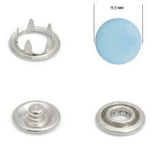 Кнопка BABY 9,5 мм закрита Блакитна, 50 шт