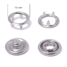 Кнопка BABY трикотажна 10,5 мм Нікель, 50 шт