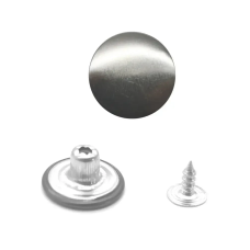 Гудзик для джинсів нержавіючий 14мм гладкий (Темний Нікель) 50 шт