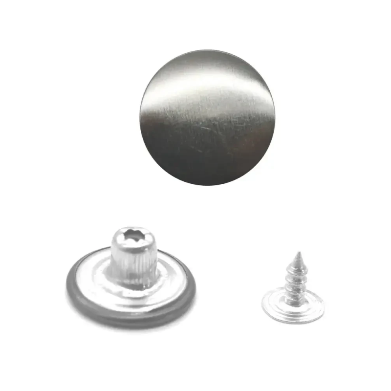 Гудзик для джинсів нержавіючий 14мм гладкий (Темний Нікель) 50 шт