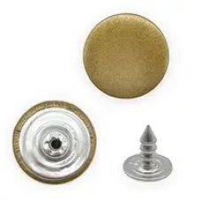 Гудзик для джинсів нержавіючий 14мм гладкий (Антик) 50 шт