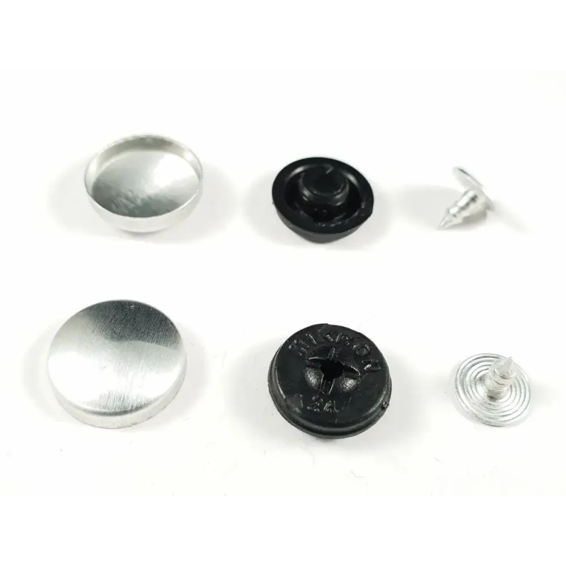 Гудзик для обтягування (пластиковий) прибивний №24 (15мм) Чорний 100 шт