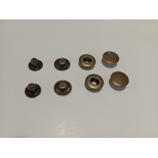 Кнопка Alfa 15 мм нержавіюча Антик 50 шт