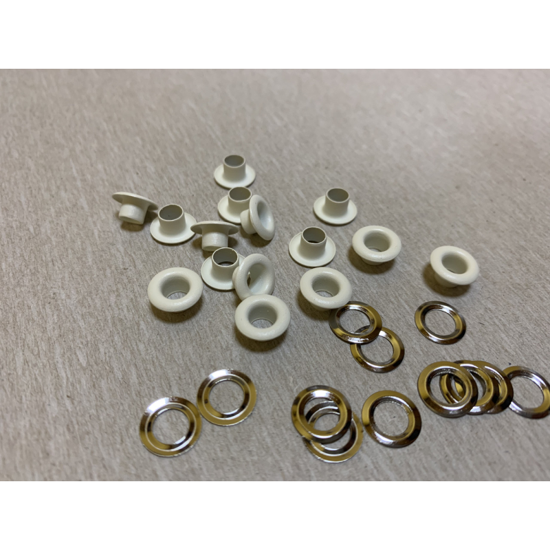 Люверс 5мм Нержавіючий Молочний (102) 50 шт