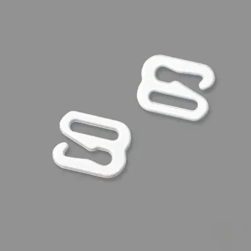 Гачок для бретелів 10 мм метал Білий 50 шт