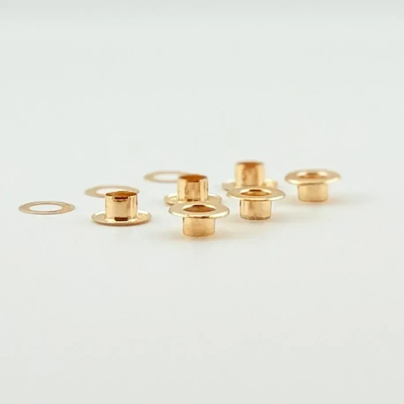 Люверс 5мм плоский Нержавіючий Золото №3 50 шт