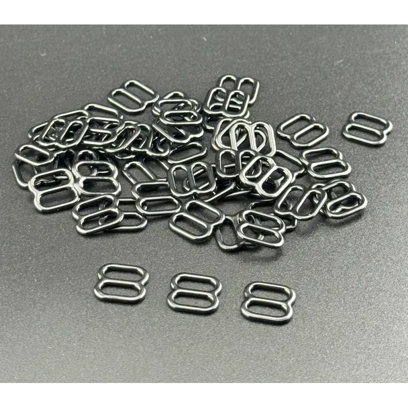 Регулятор для бретелів 10 мм метал Чорний 50 шт