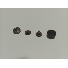 Кнопка гладка таблетка (нержавіюча сталь) 12 мм Оксид 50 шт