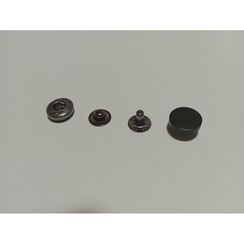 Кнопка гладка таблетка (нержавіюча сталь) 12 мм Оксид 50 шт